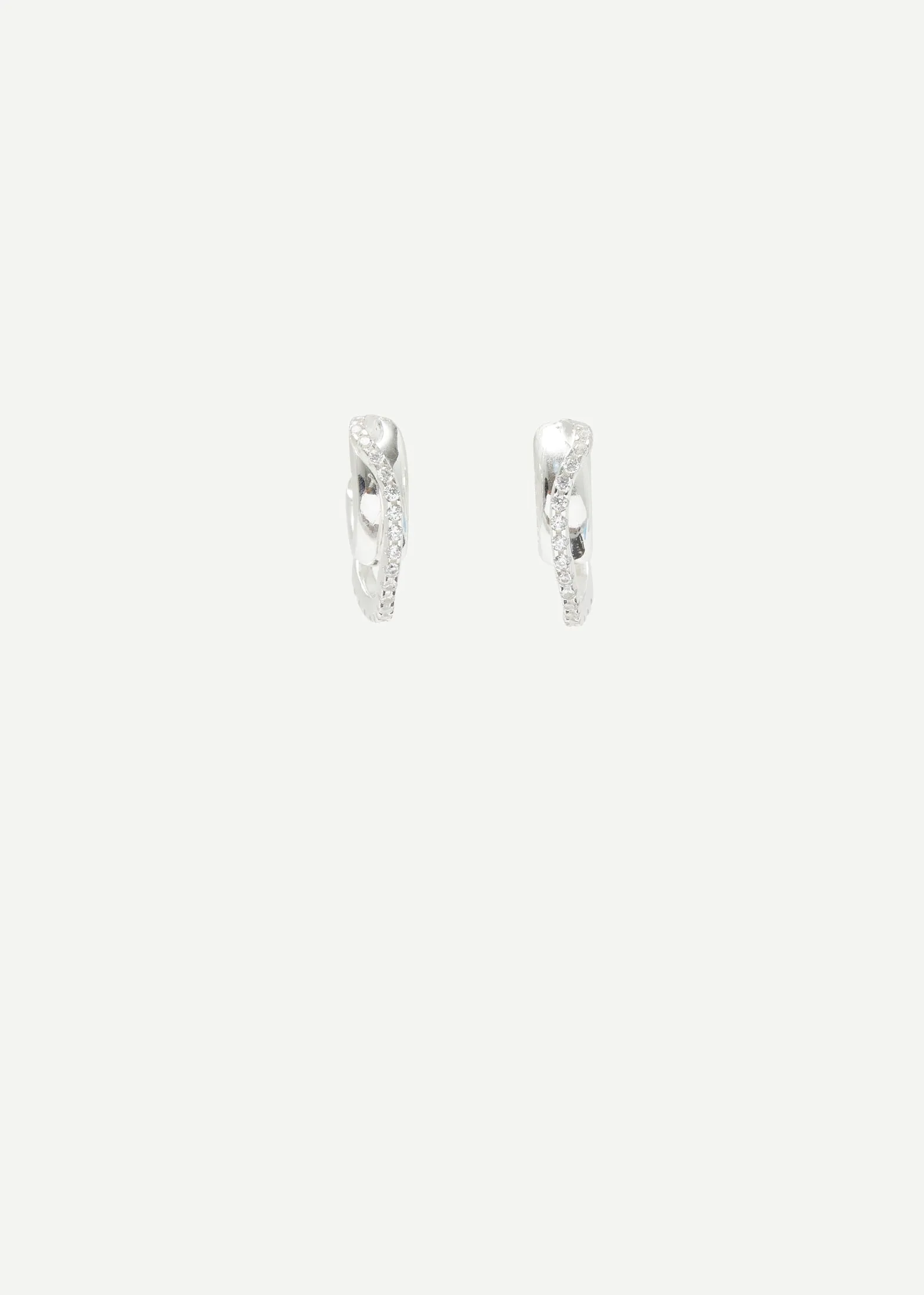 Distorted Double Hoop Earring Midi