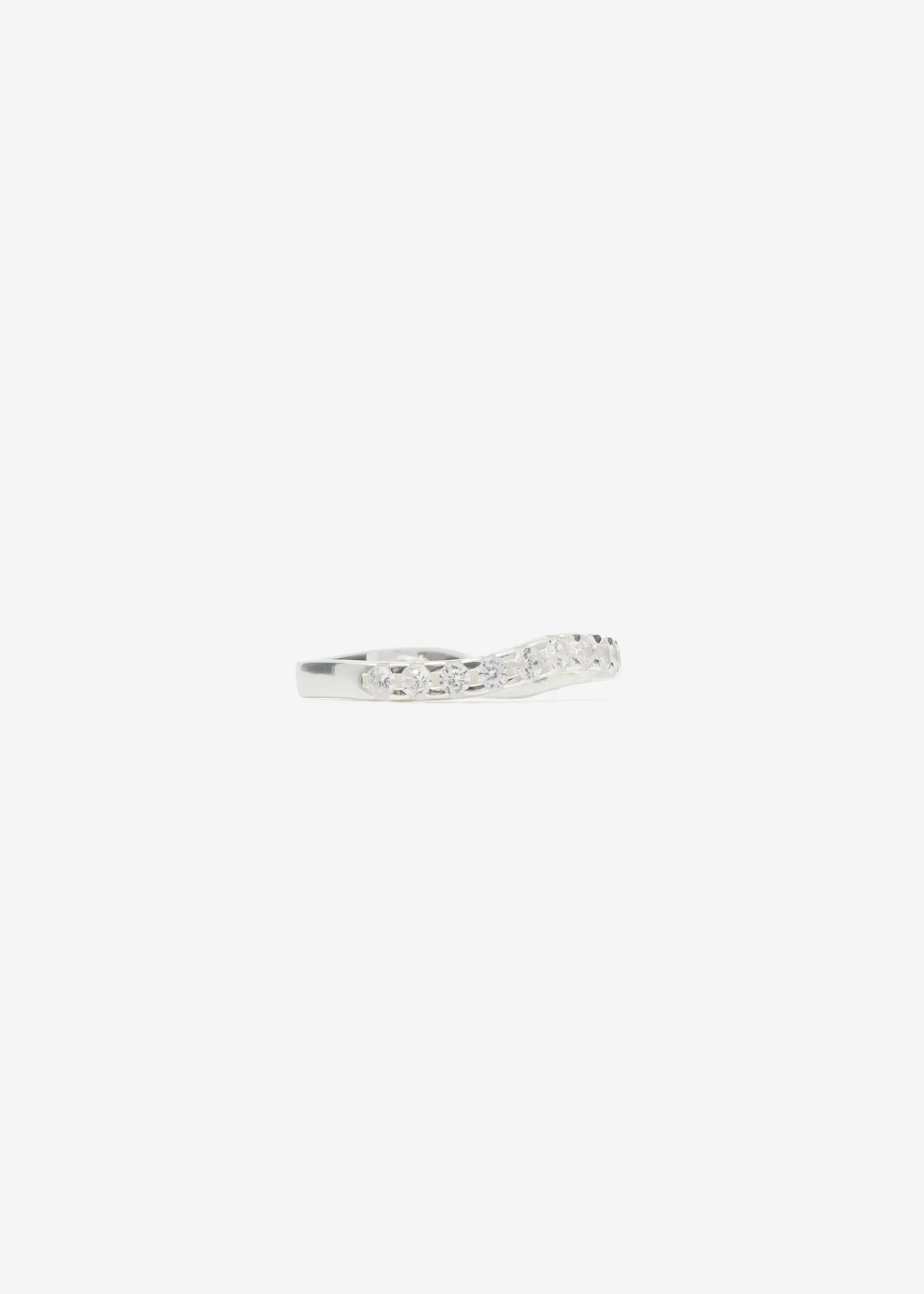 Distorted Organic Ring Midi | White