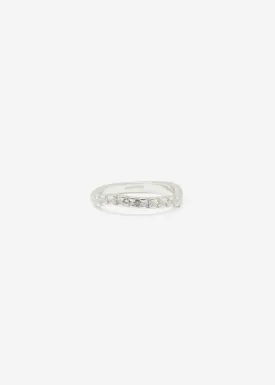 Distorted Organic Ring Midi | White