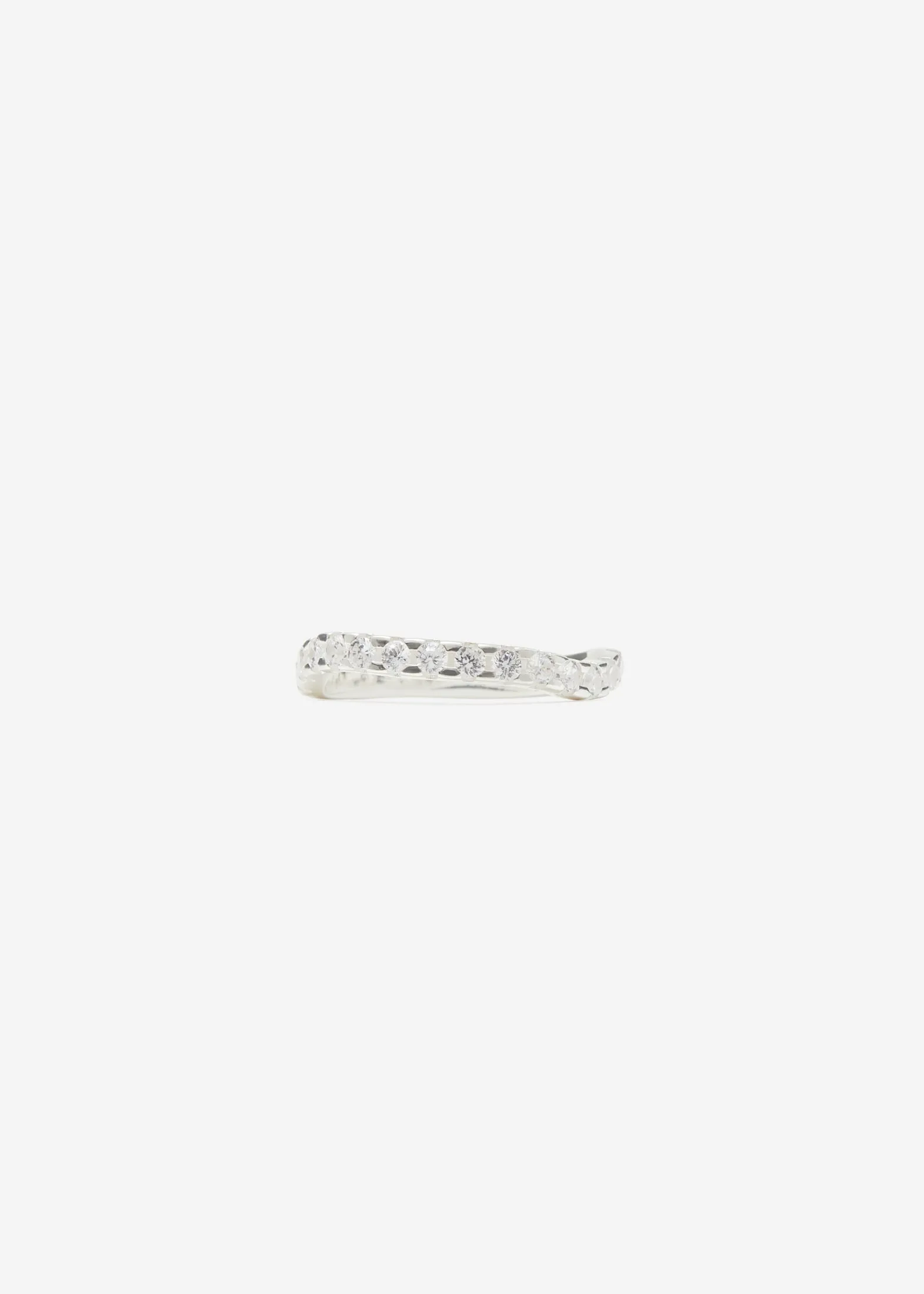 Distorted Organic Ring Midi | White