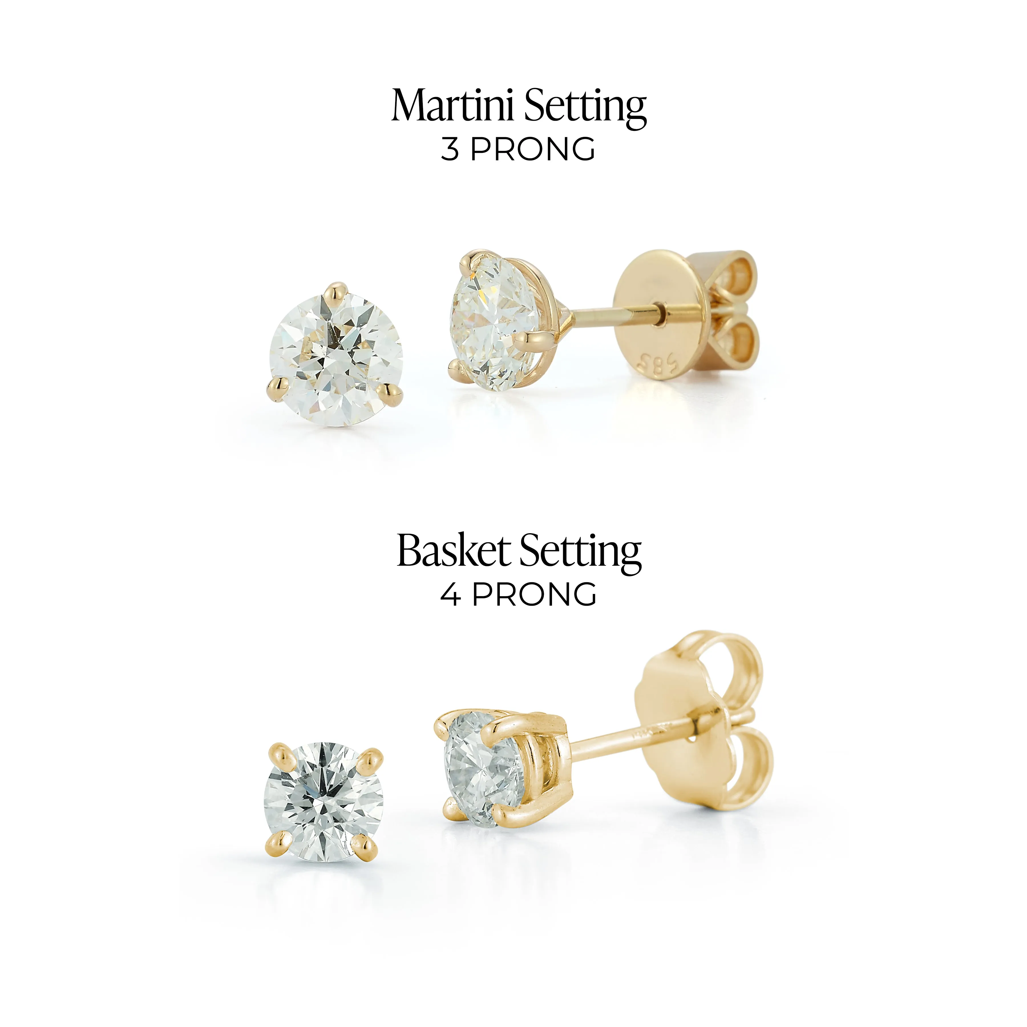 DRD Diamond Solitaire Studs 2.40 Ct. Total Weight