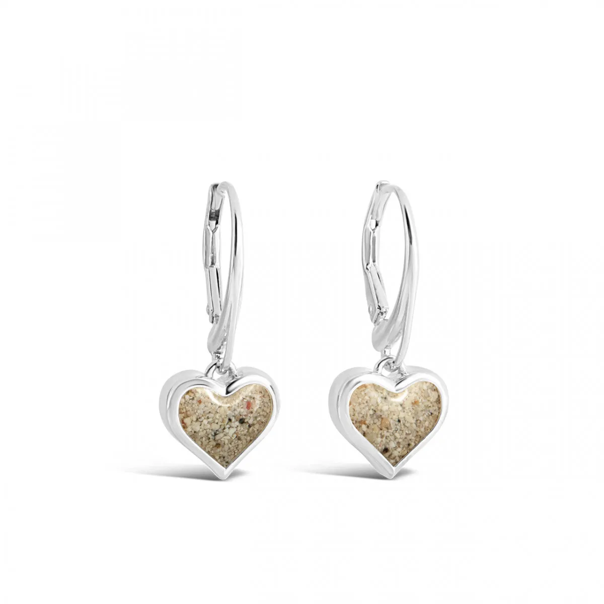 Dune Jewelry Sand Jewel Leverback Earrings - Heart