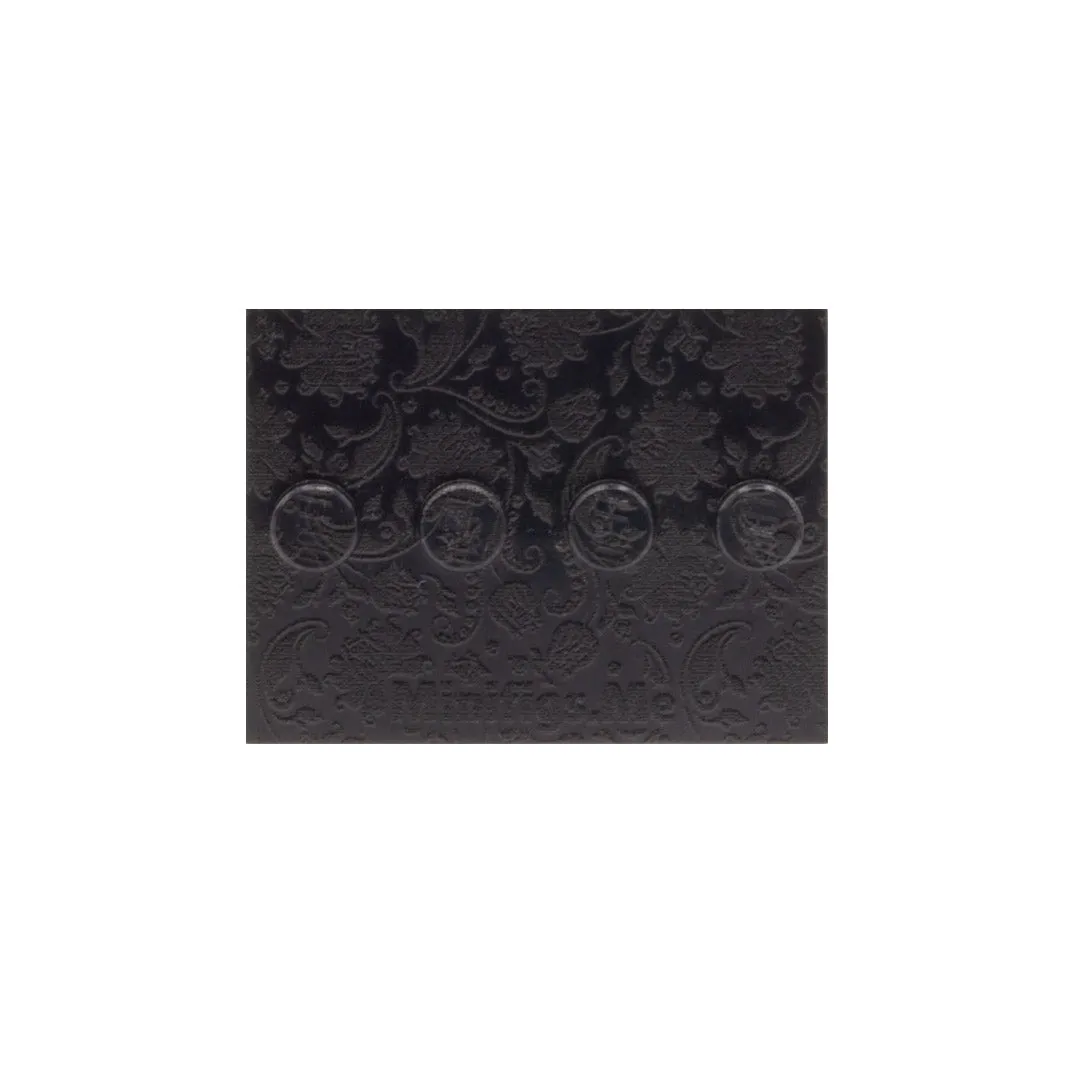 Embossed Floral Baseplate in Black - Custom Printed Baseplate