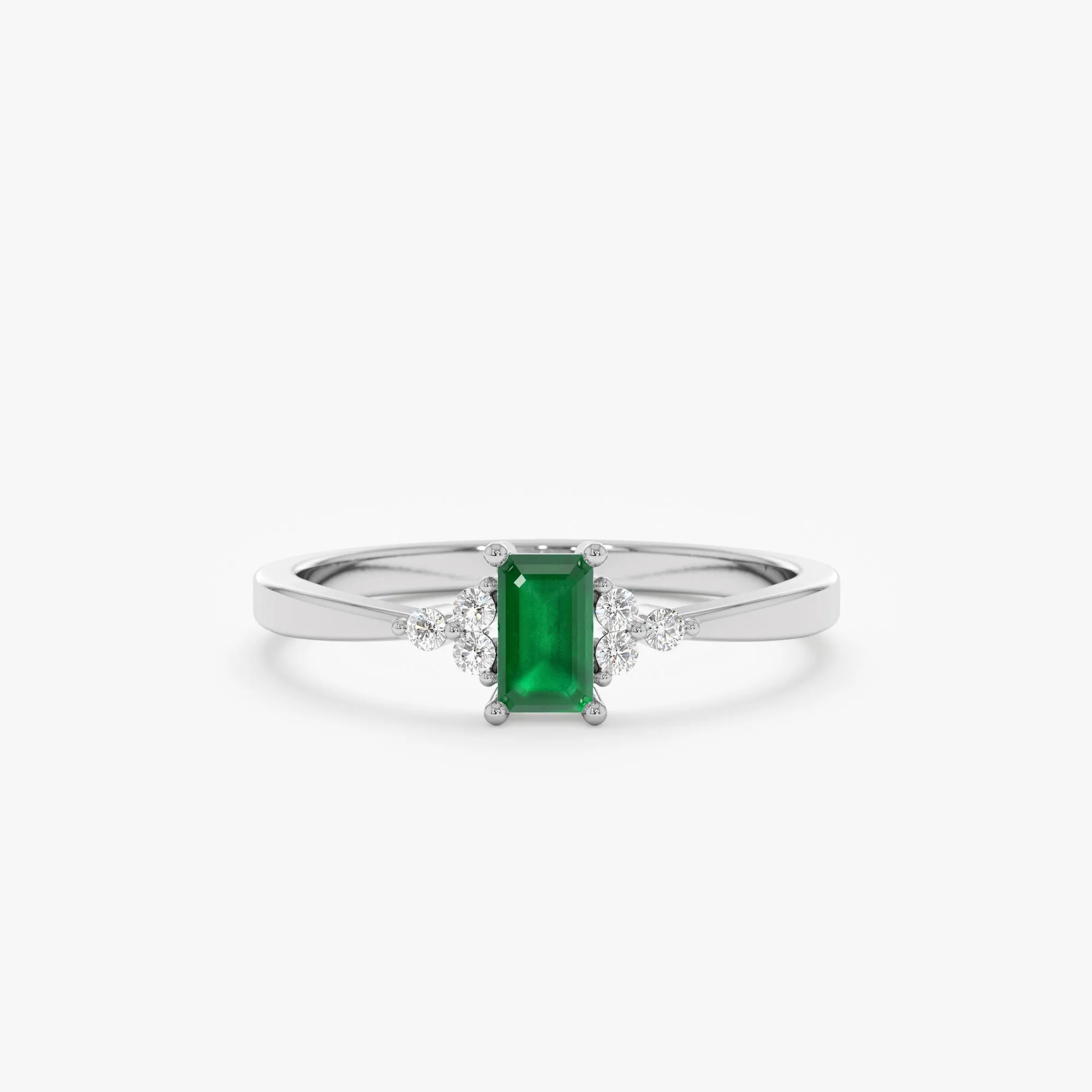 Emerald and Diamond Engagement Ring, Ailani