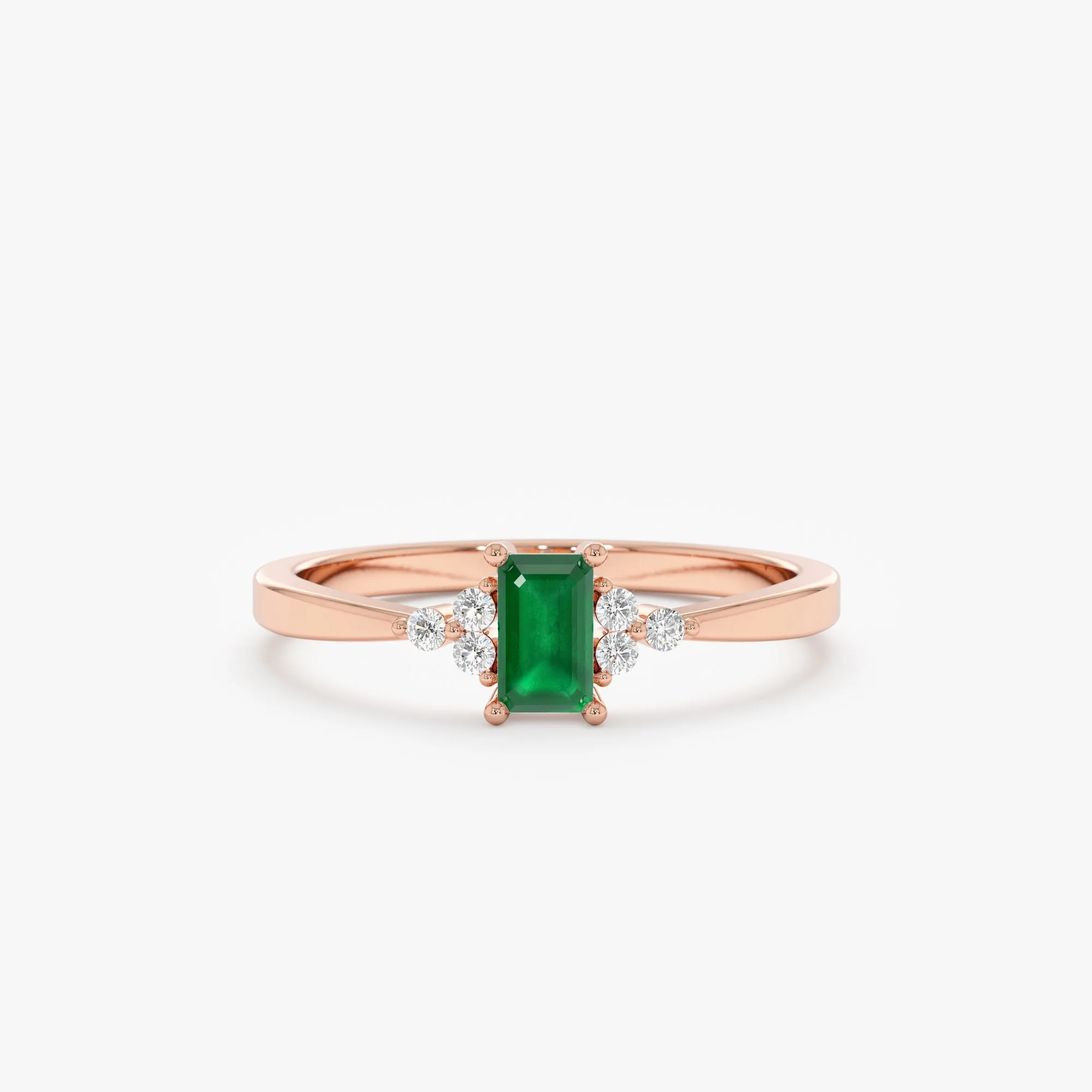 Emerald and Diamond Engagement Ring, Ailani