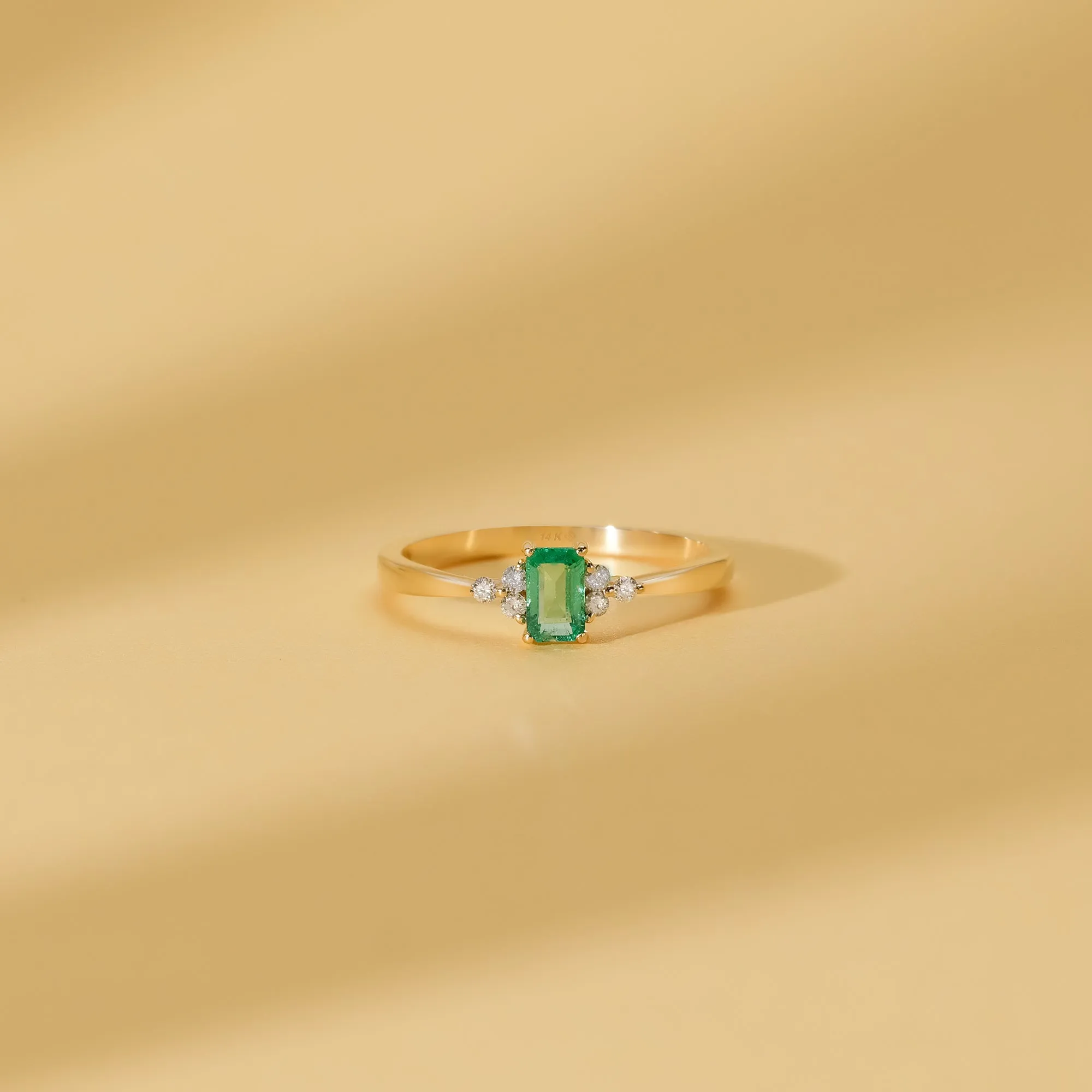 Emerald and Diamond Engagement Ring, Ailani