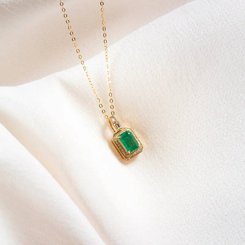 Emerald and Diamond Pendant