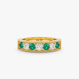 Emerald and Diamond Statement Ring, Ardena