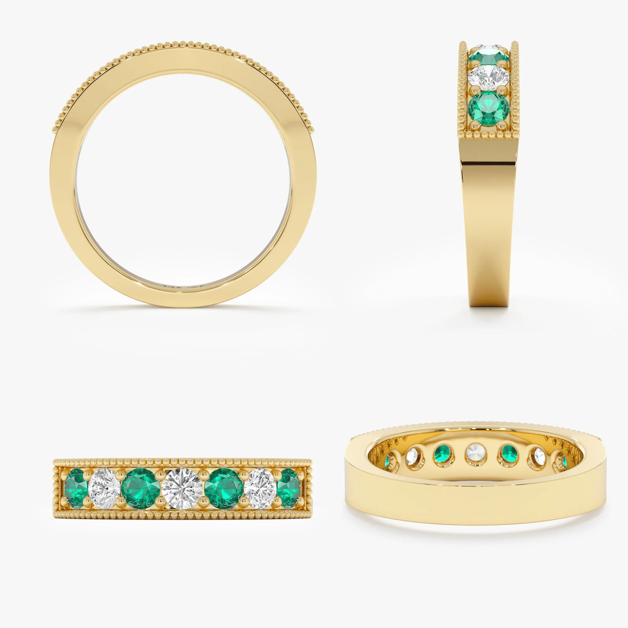 Emerald and Diamond Statement Ring, Ardena