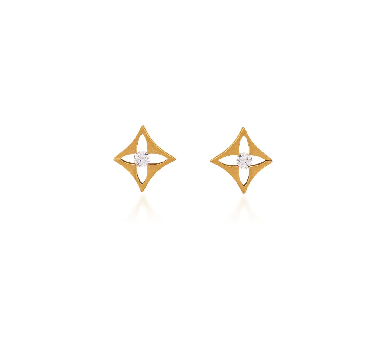 ER138RG B.Tiff Floro Rose Gold Plated Stainless Steel Earrings