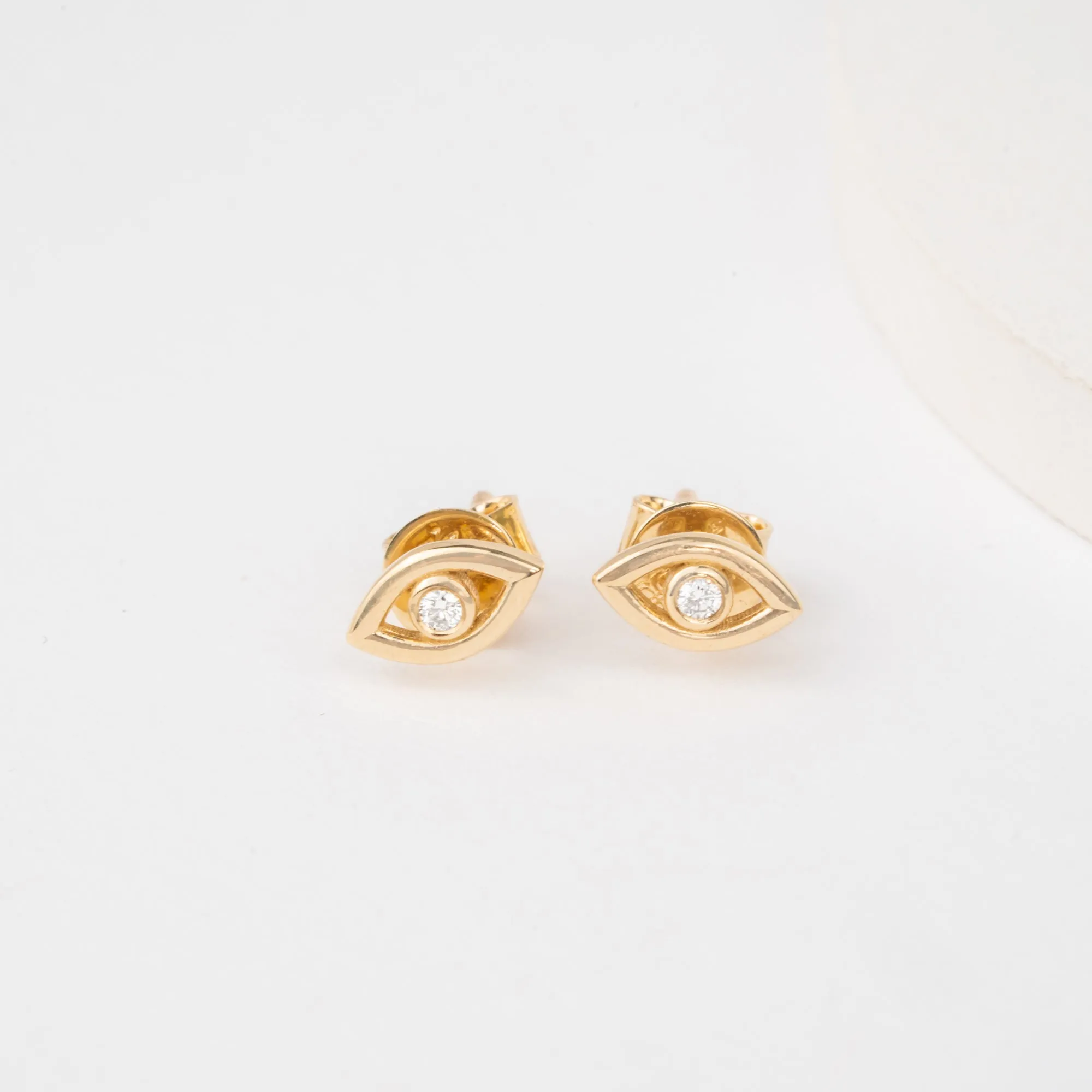 Evil Eye Diamond Studs, Elena