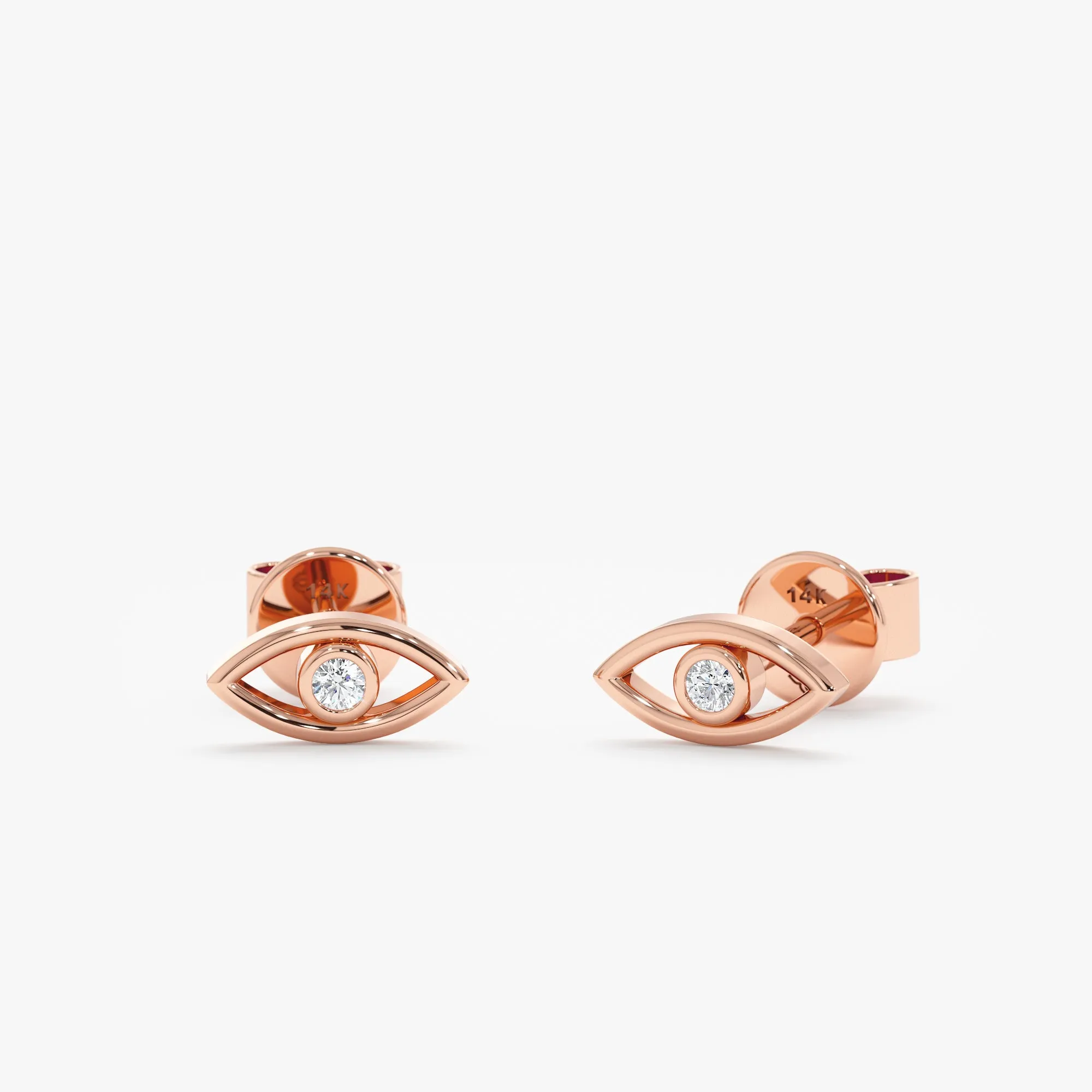 Evil Eye Diamond Studs, Elena