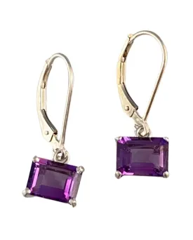 Faceted Amethyst Earrings