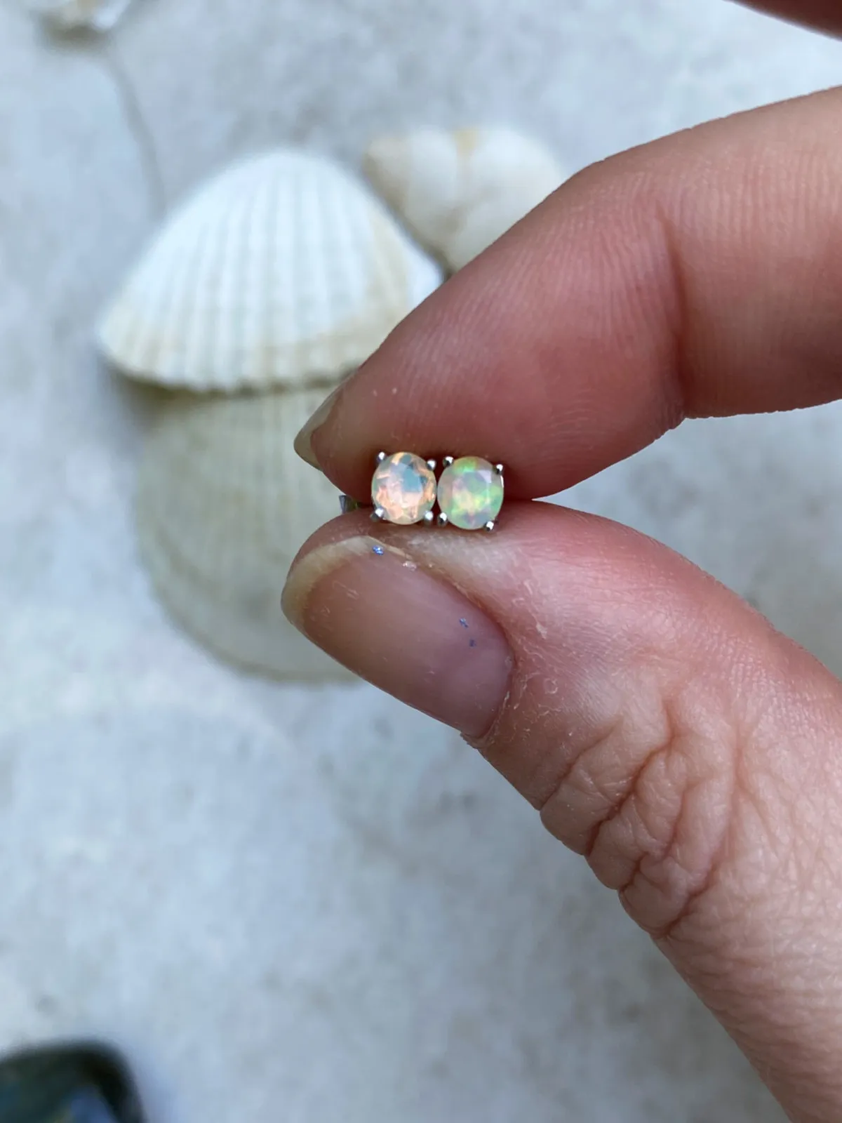 Faceted Ethiopian Opal Posts