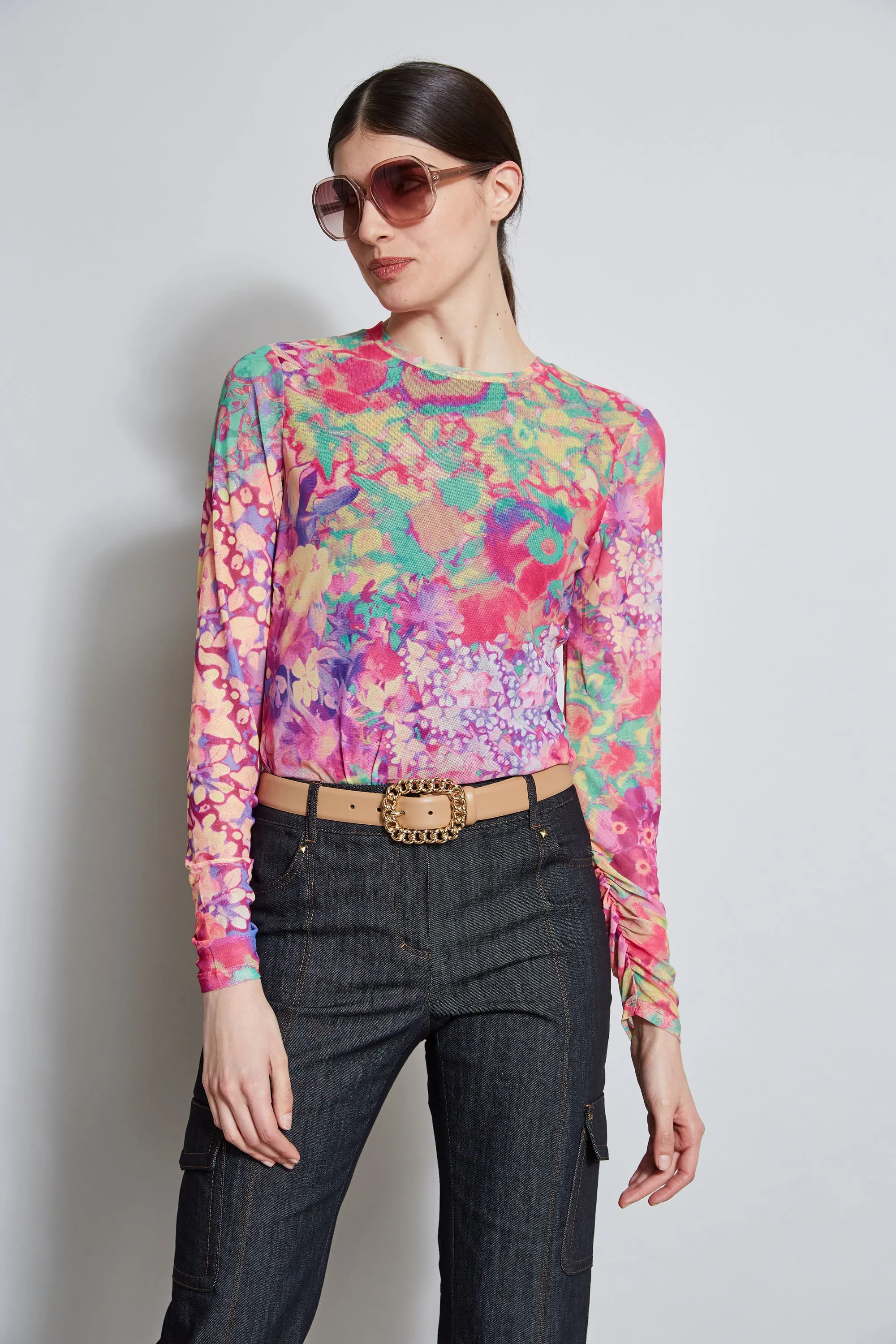 Field Floral Mesh Knit