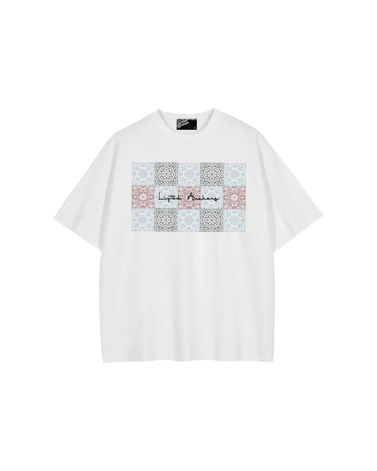 Floral "Tile" Tee (White)