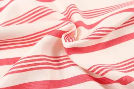 Fluid Cotton Blend - Red Stripes