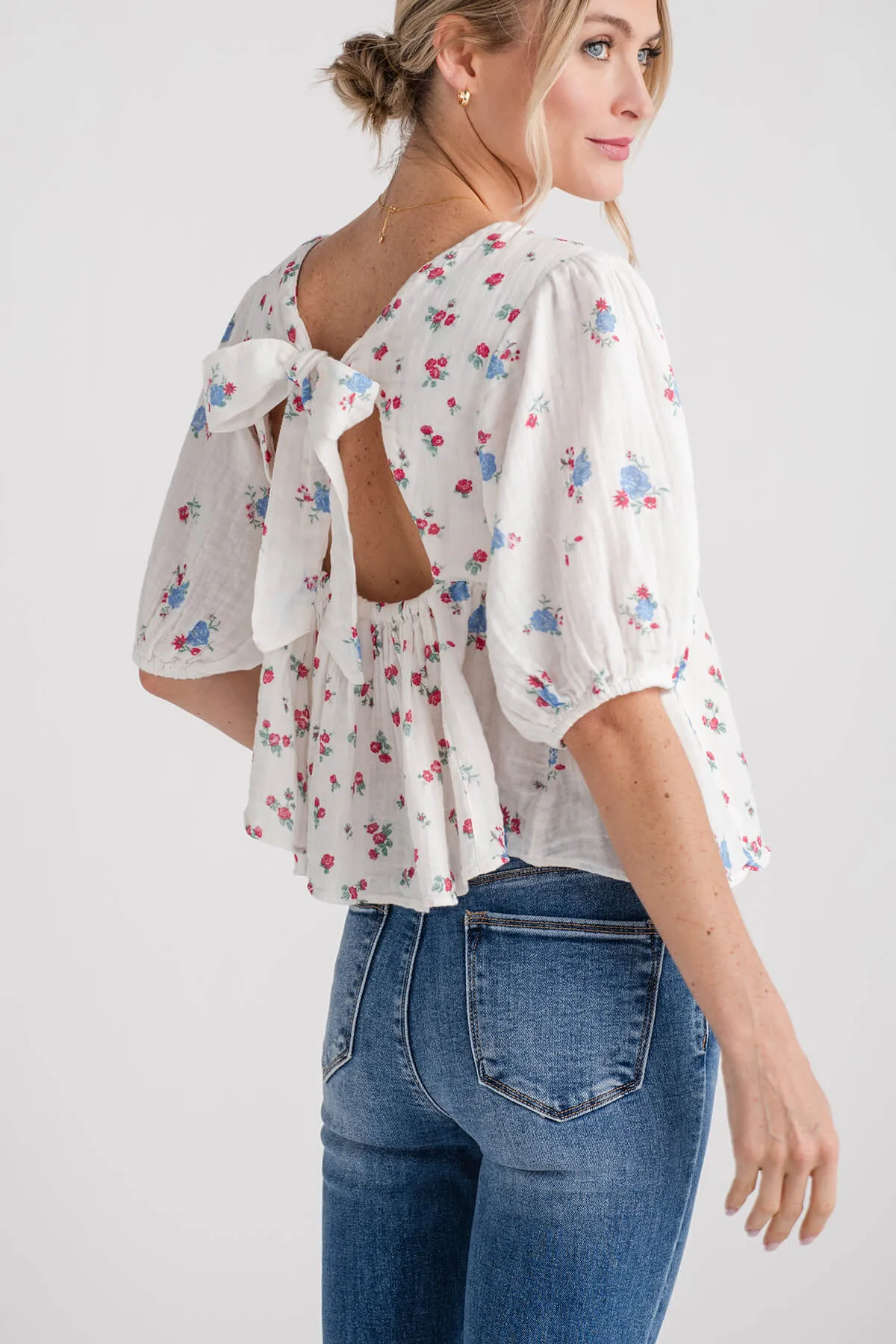 Free People Chloe Printed Top