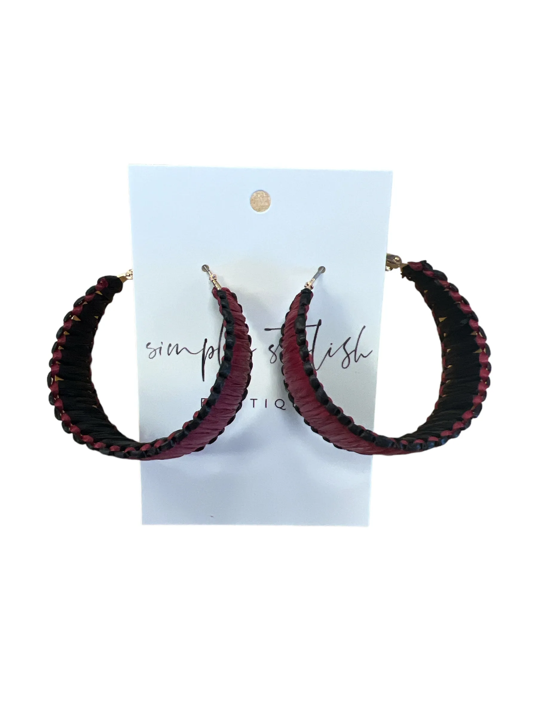 Game Day Raffia Hoops