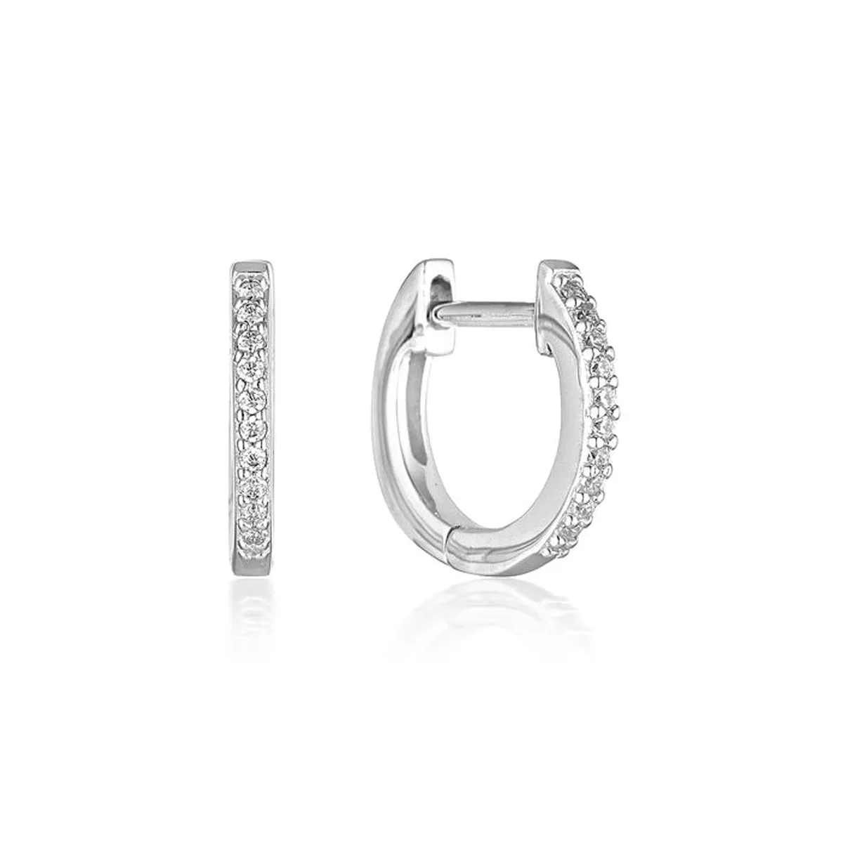 Georgini 925 Sterling Silver Noel Nights Shine Hoop Earrings