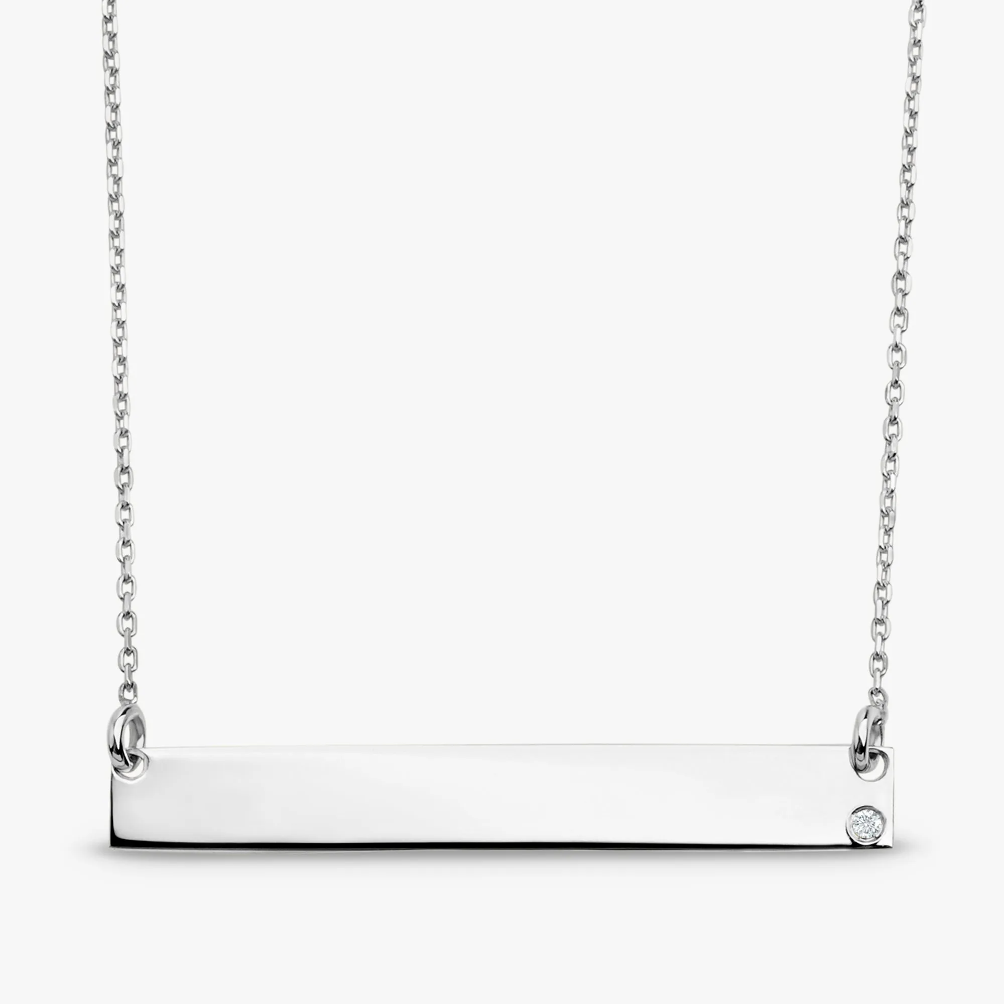 Gold & Diamond Bar Necklace, Blanca