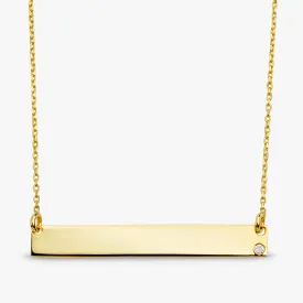 Gold & Diamond Bar Necklace, Blanca