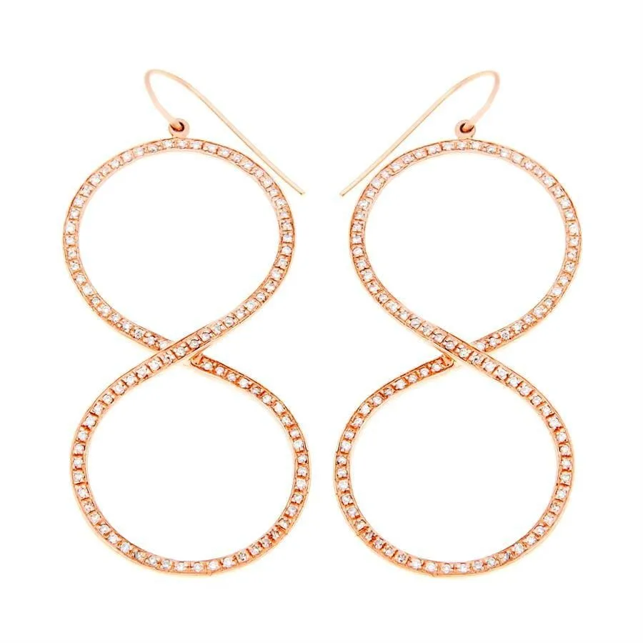 GOLD INFINITY DIAMOND EARRINGS