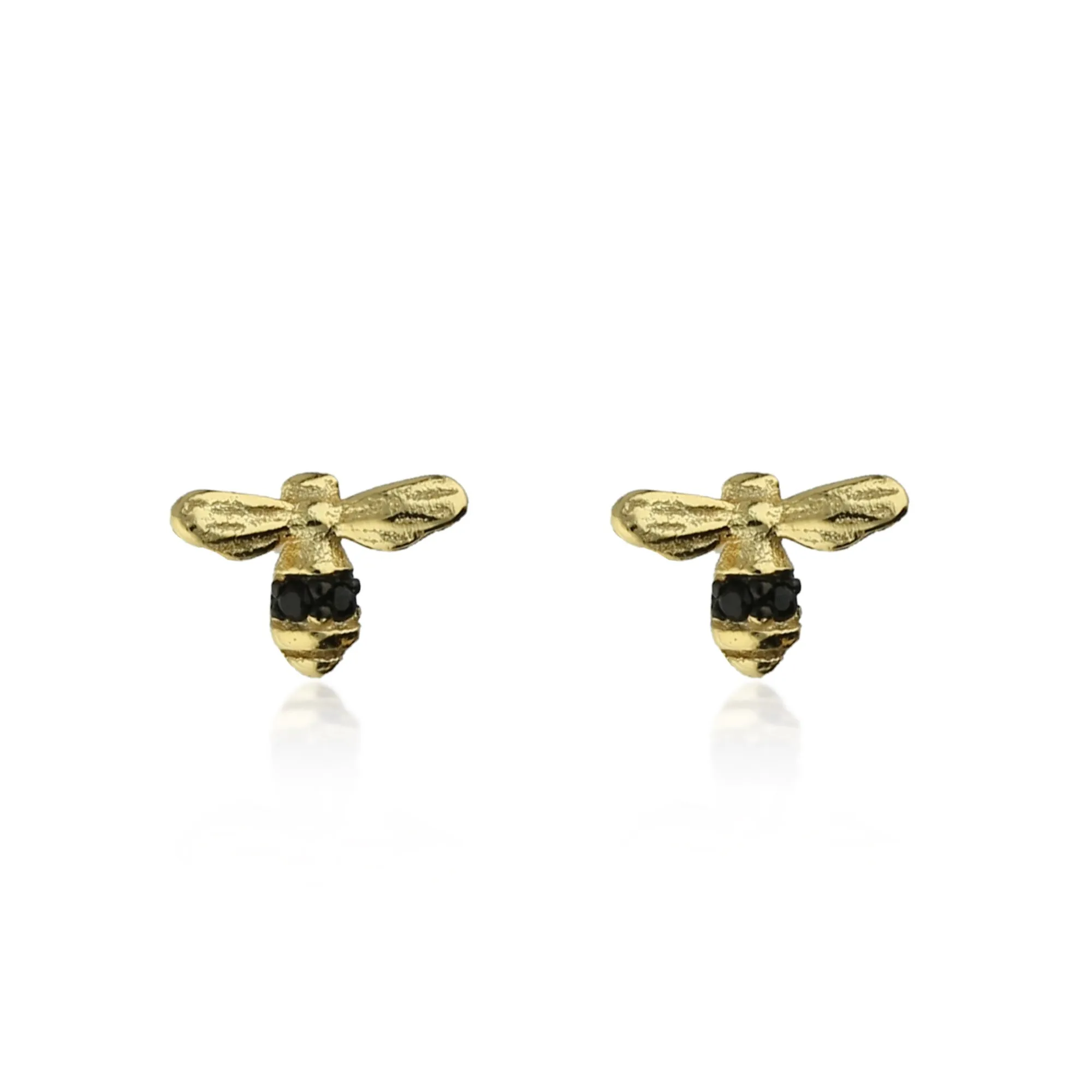 Gold Vermeil Bee Stud Earrings