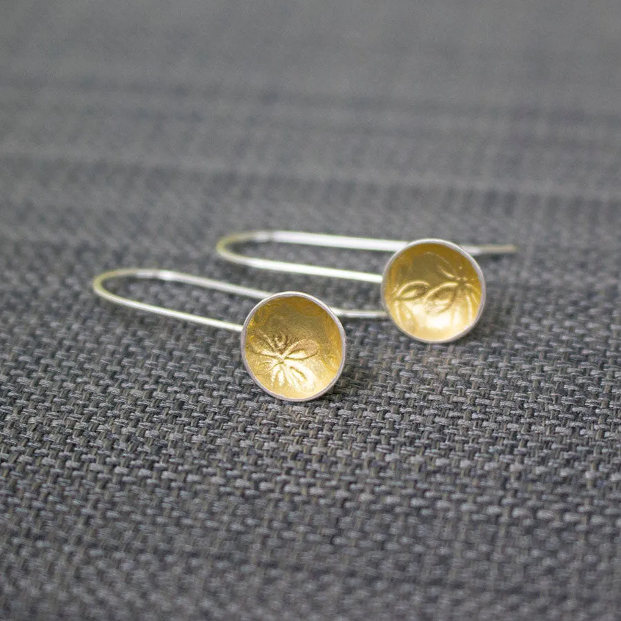 Golden Flora Cup Drop Earrings