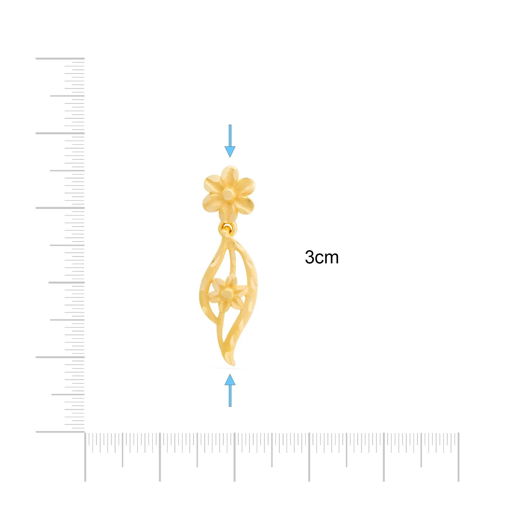 GOLDEN HANGING STUD PGHST297-001