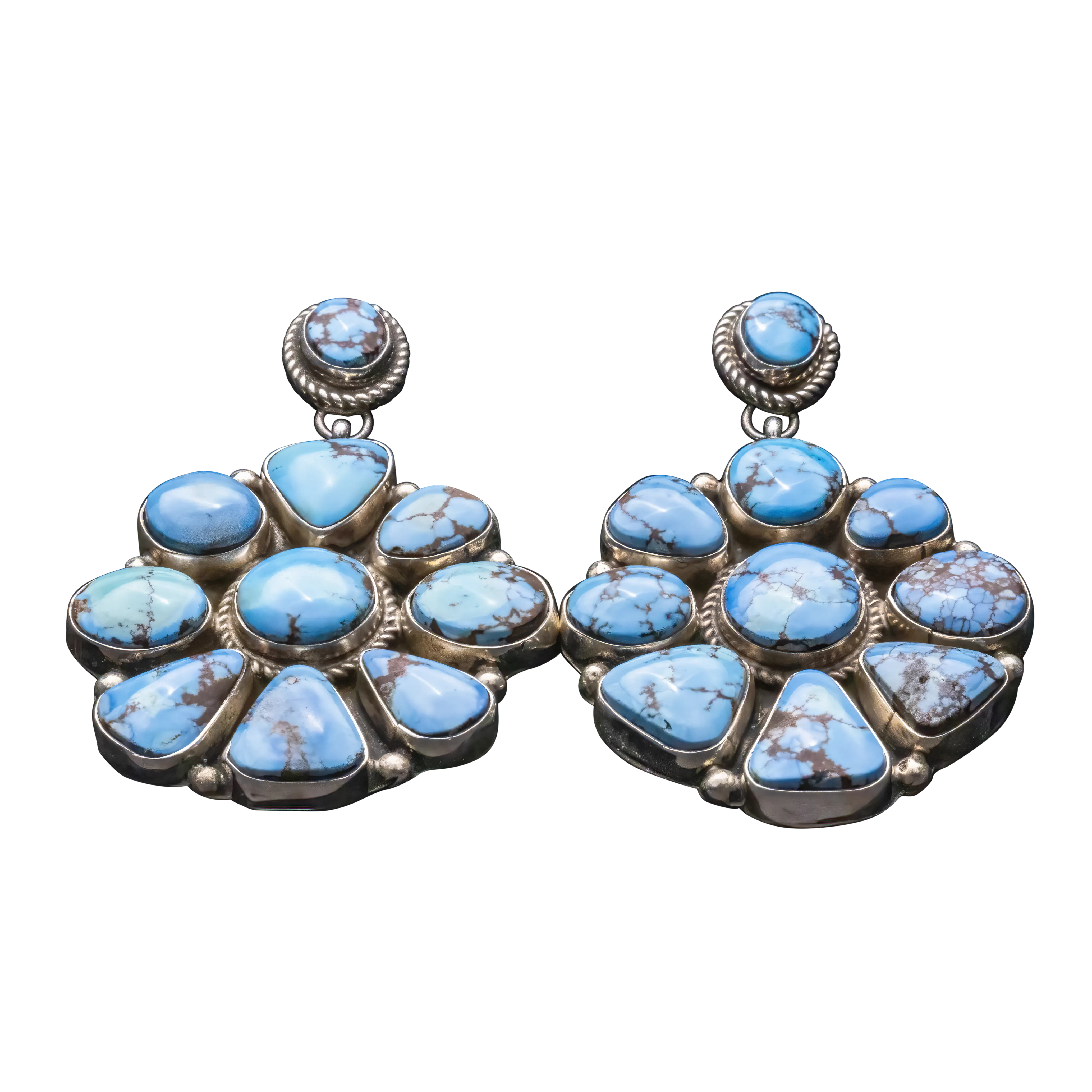 Golden Hills Turquoise Cluster Earrings | Geraldine James