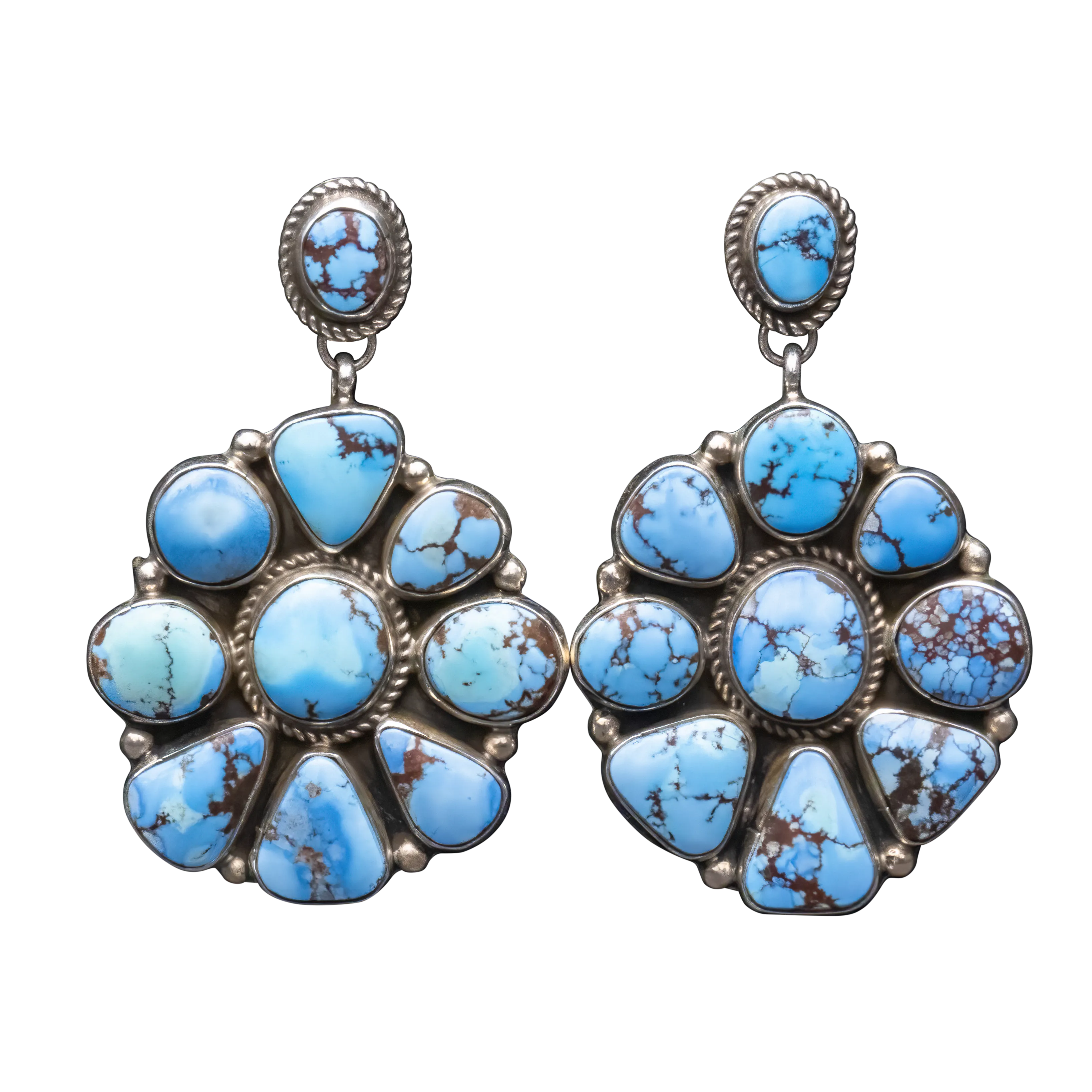 Golden Hills Turquoise Cluster Earrings | Geraldine James