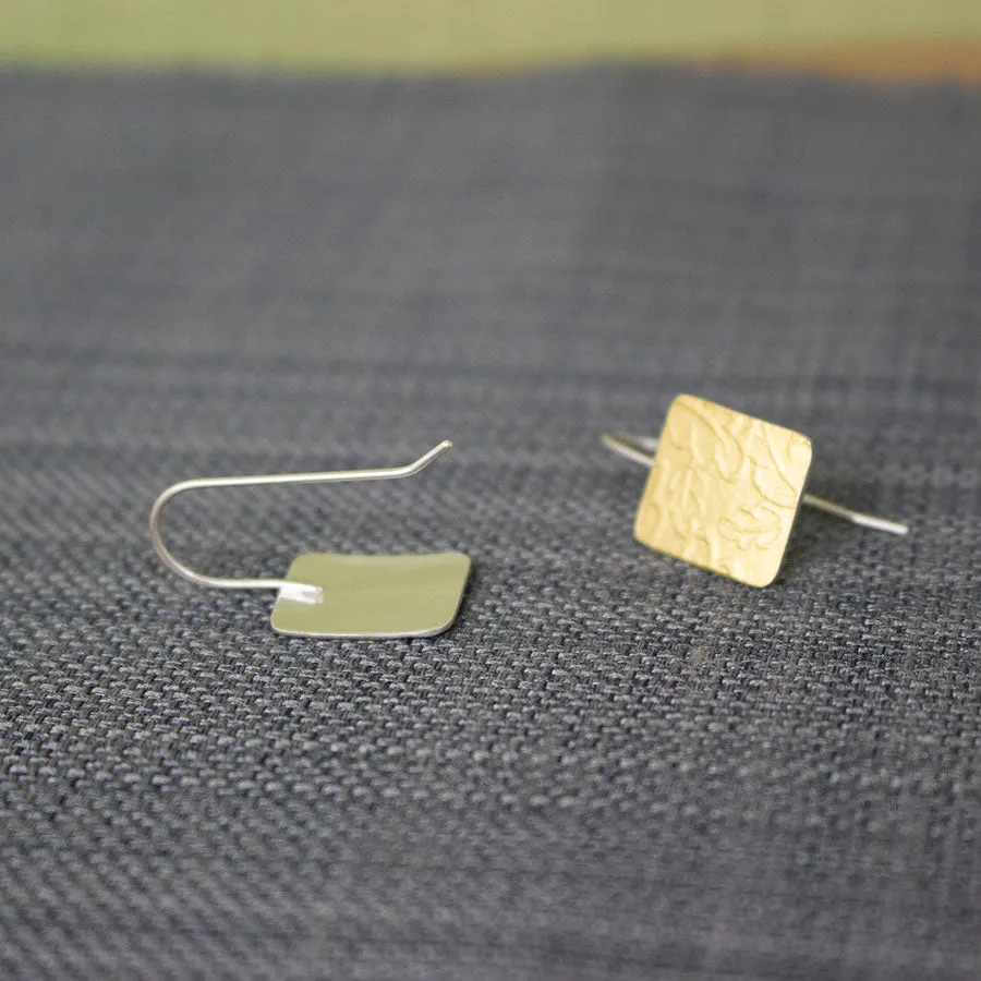 Golden Oak Tag Drop Earrings