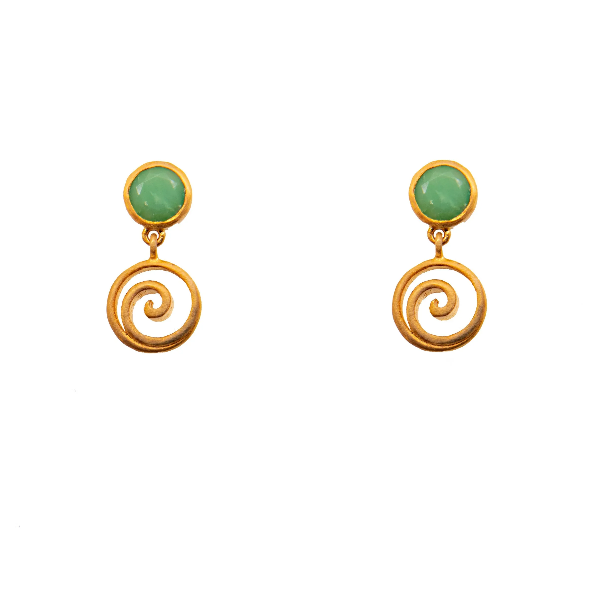 Gratitude Swirl Earrings 24K Gold Vermeil