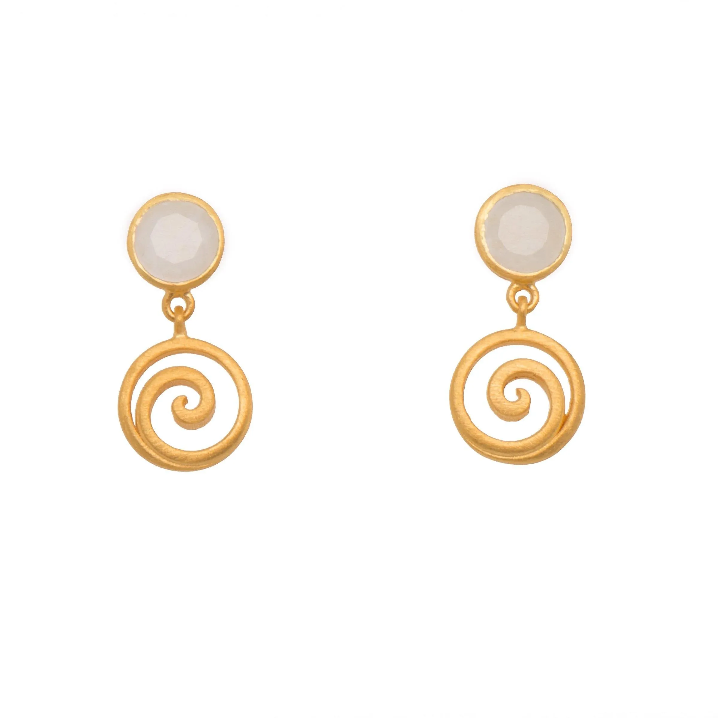 Gratitude Swirl Earrings 24K Gold Vermeil