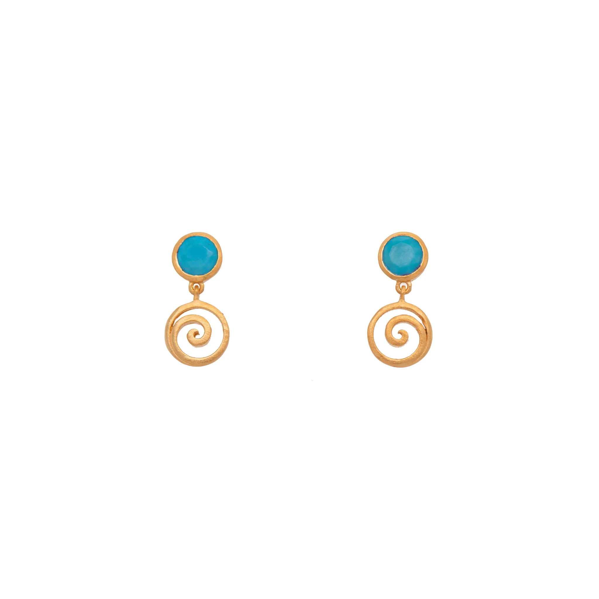 Gratitude Swirl Earrings 24K Gold Vermeil