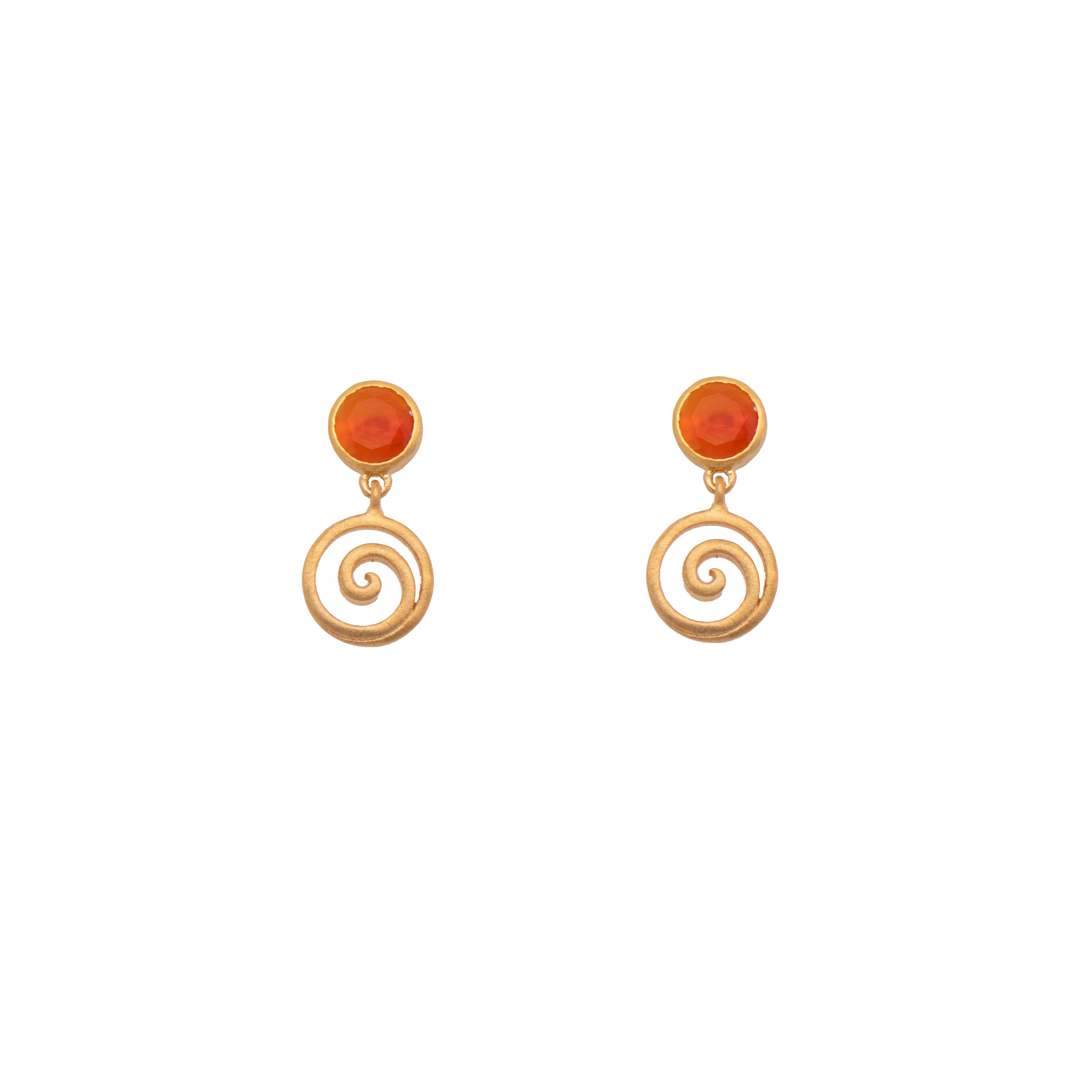 Gratitude Swirl Earrings 24K Gold Vermeil