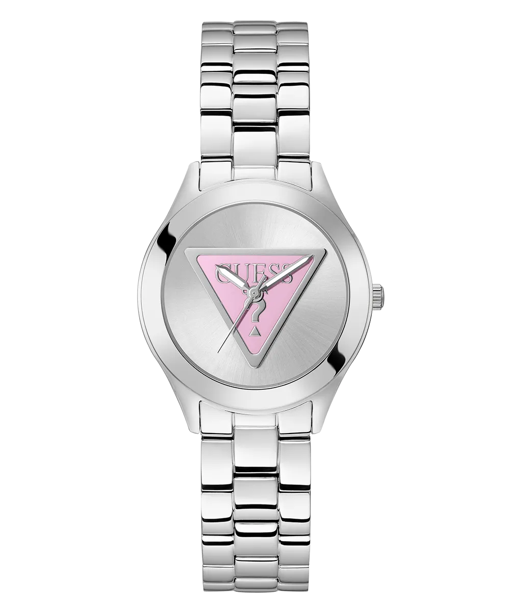 GUESS Ladies Silver Tone Analog Watch