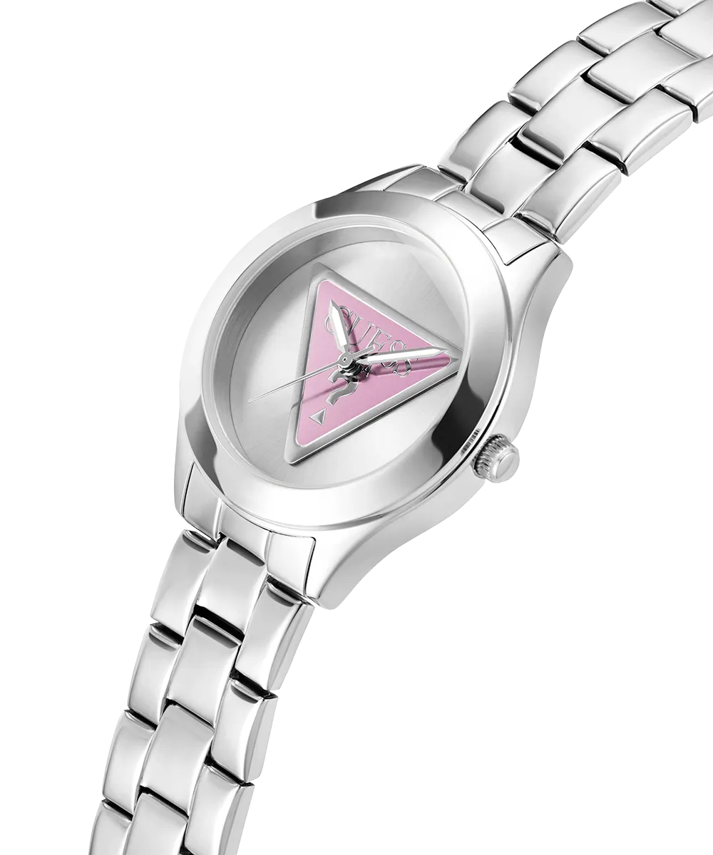 GUESS Ladies Silver Tone Analog Watch