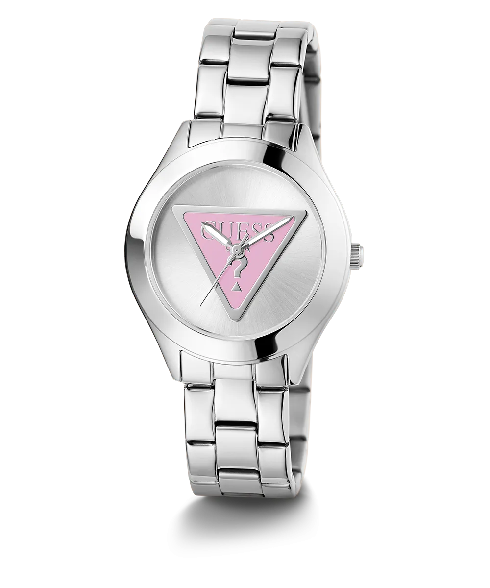 GUESS Ladies Silver Tone Analog Watch