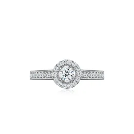 Halo Cluster Diamond Ring