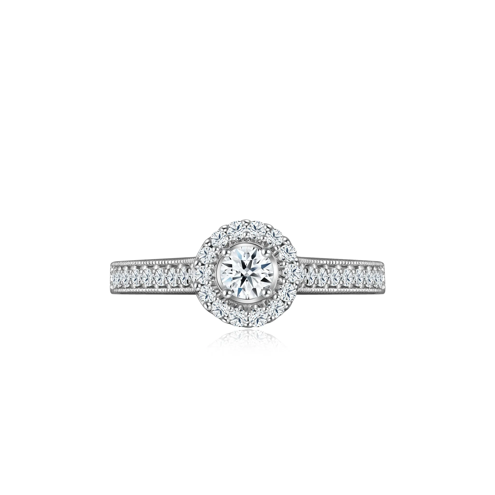 Halo Cluster Diamond Ring