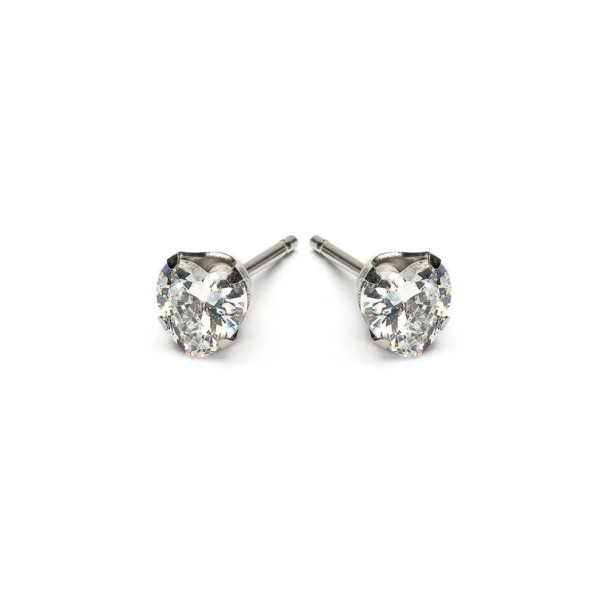 Heart Crystal Small Stud Earrings