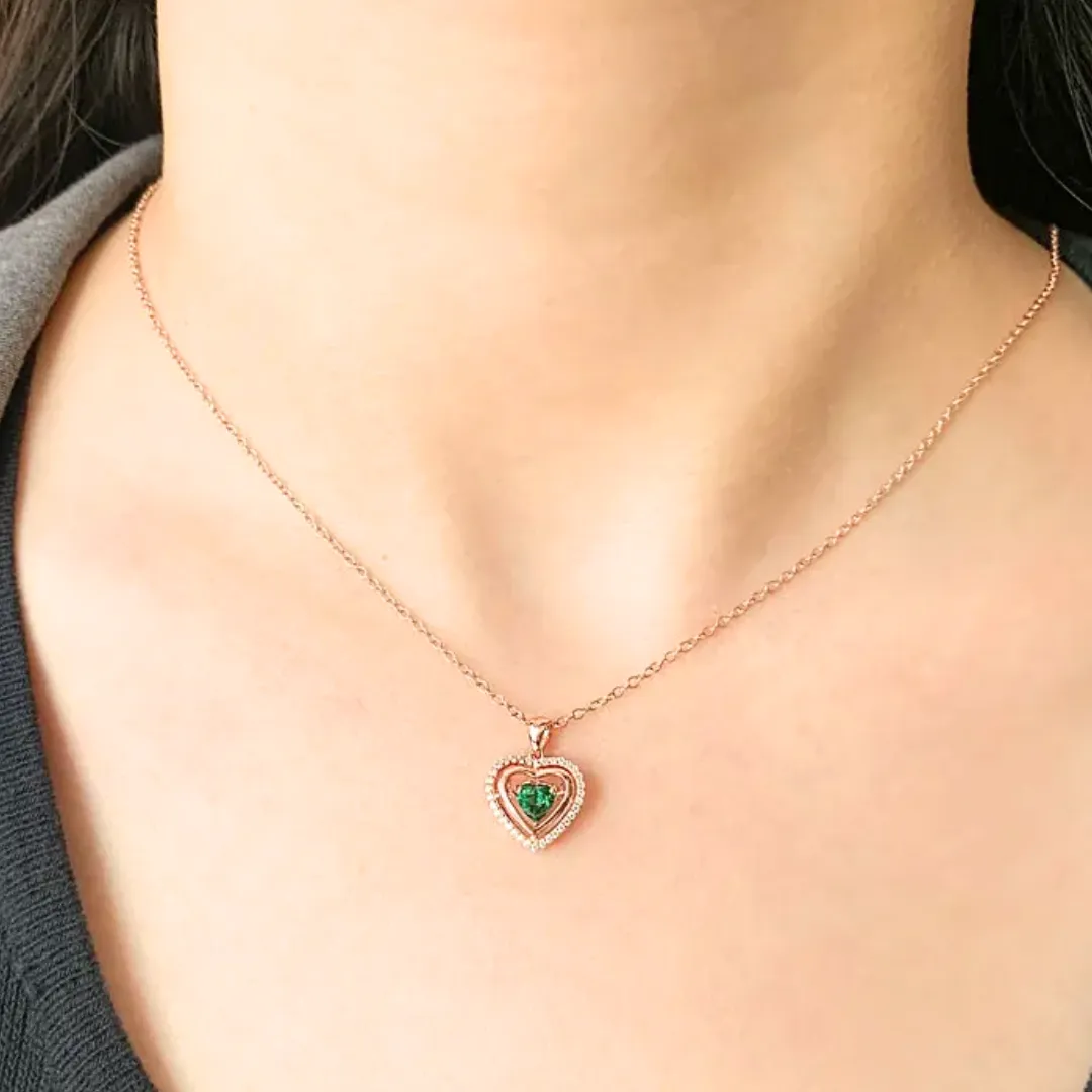 Heart Emerald Necklace W.