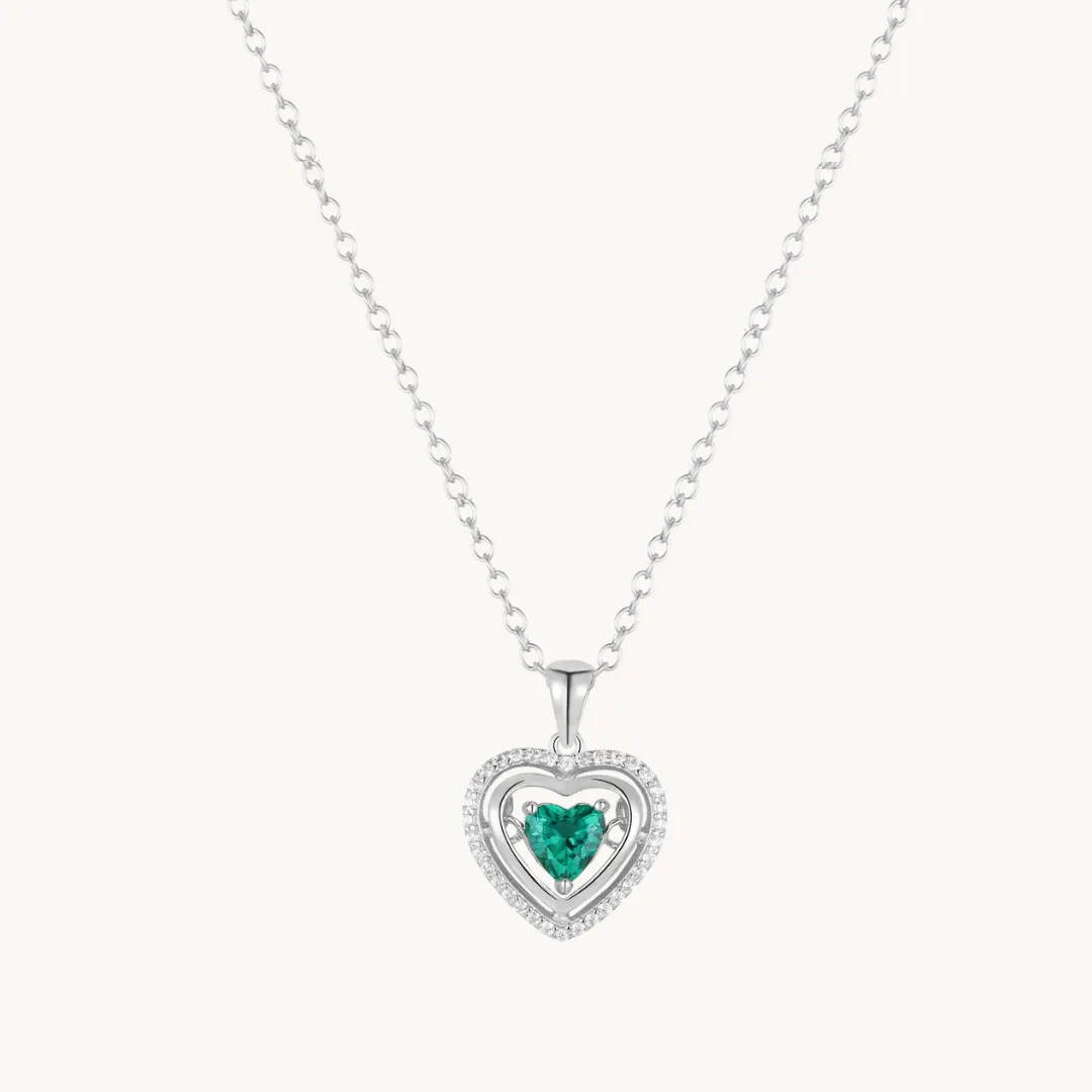 Heart Emerald Necklace W.