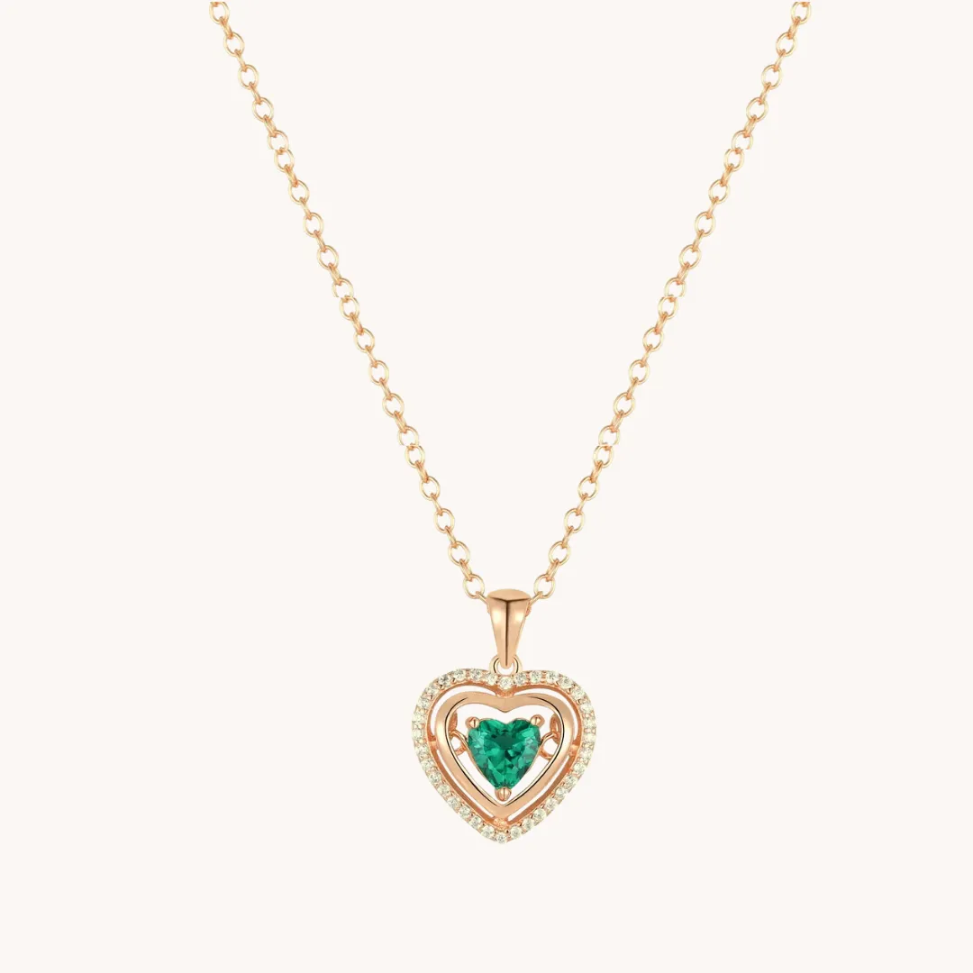 Heart Emerald Necklace W.