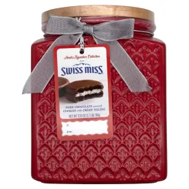 Heidi's Signature Collection, Dark Chocolate Covered Cookies With Creme Filling in Ceramic Jar