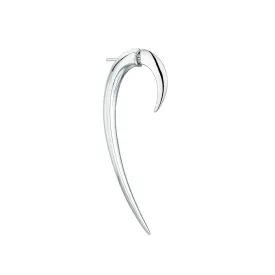 Hook Single Size 2 Earring - Silver