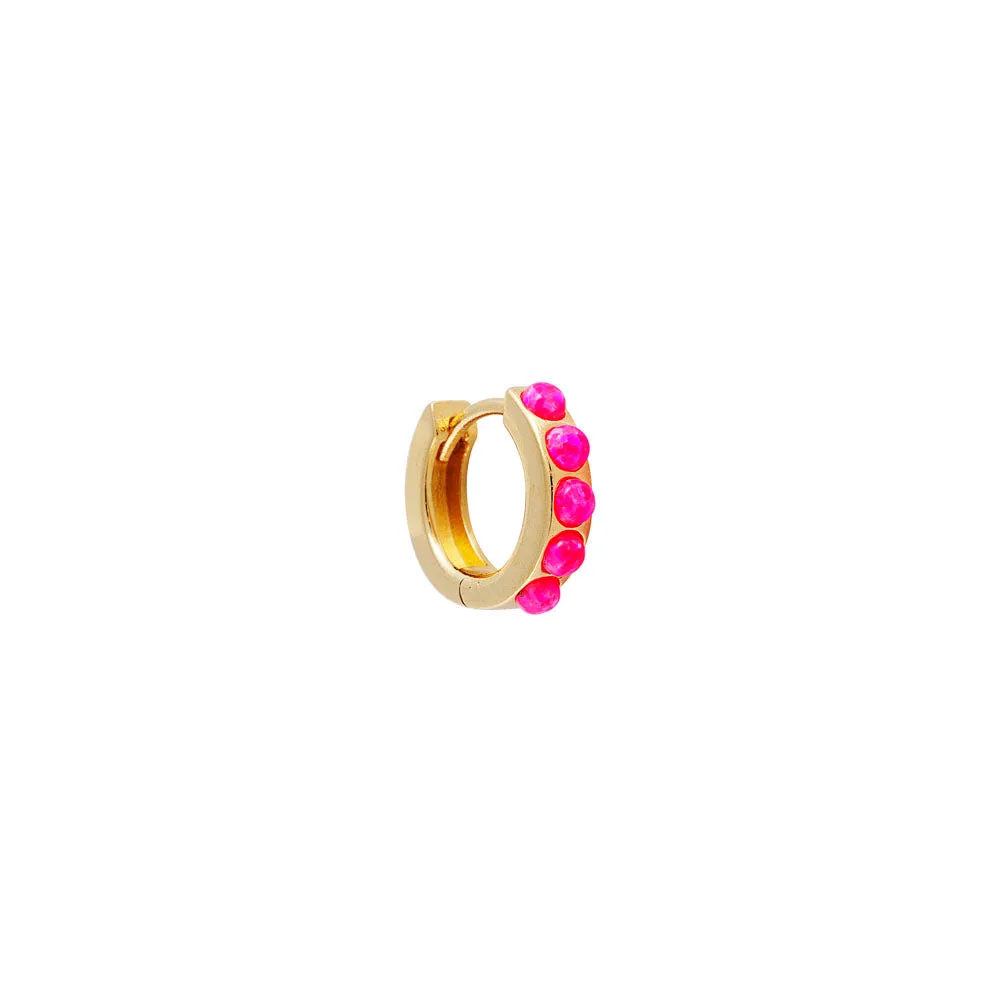 HOT PINK OPAL CRYSTAL HUGGIES