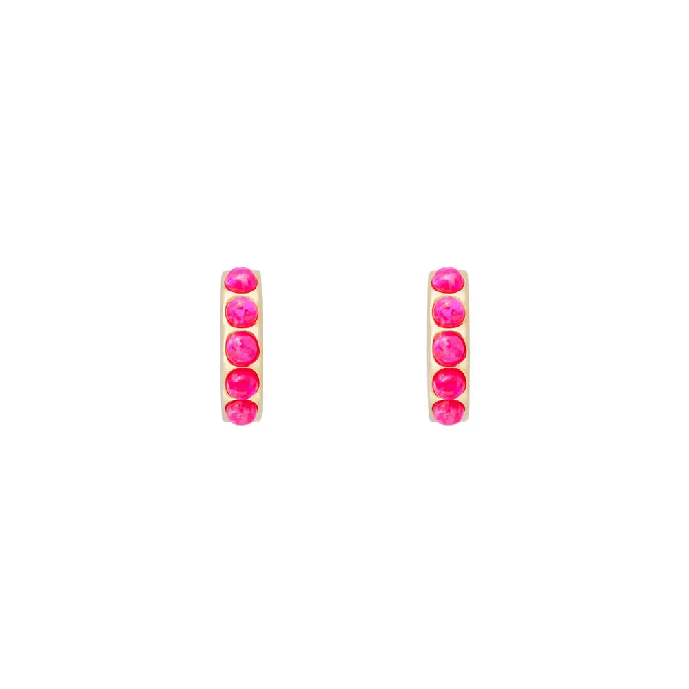 HOT PINK OPAL CRYSTAL HUGGIES